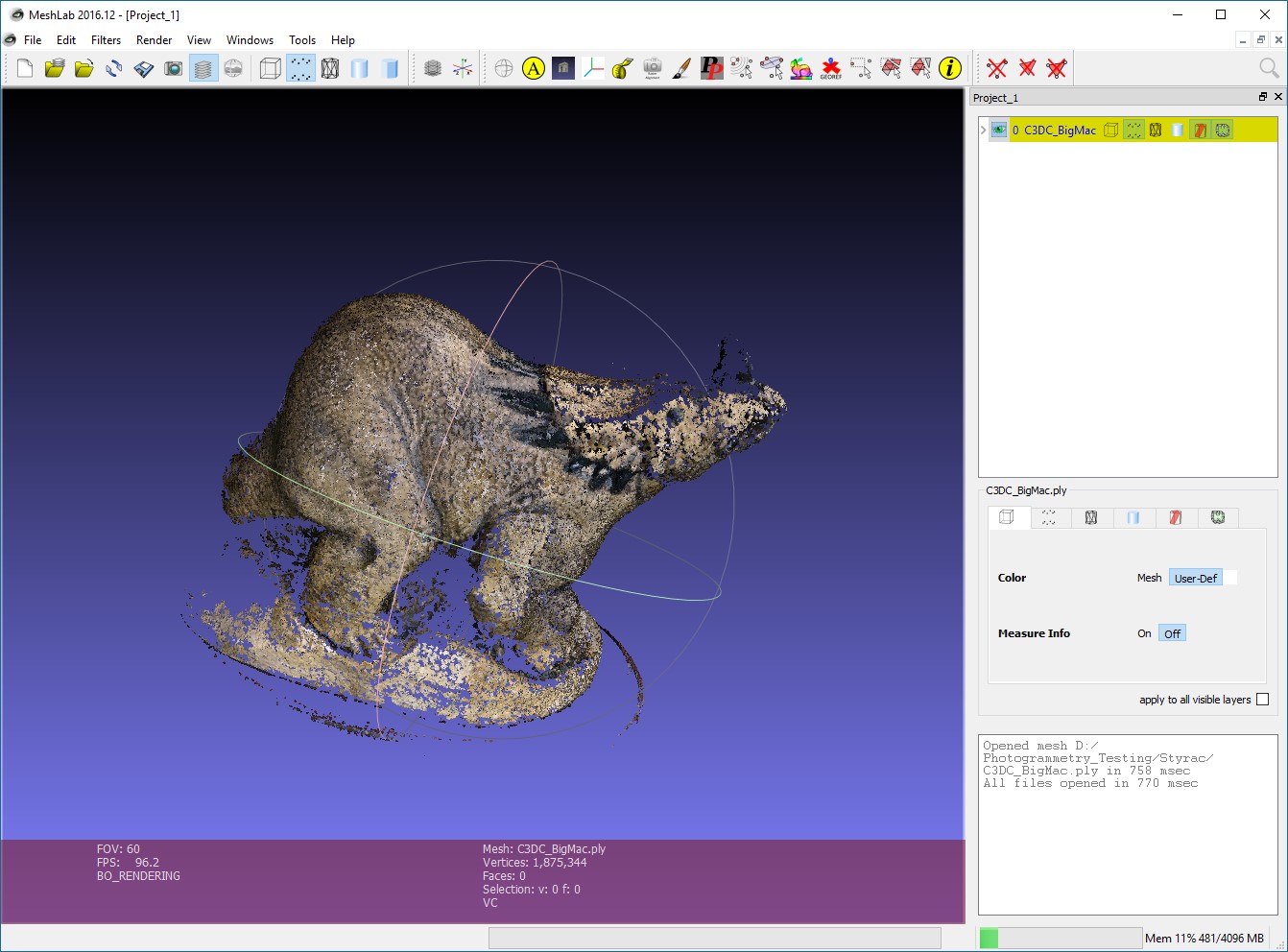 Micmac Ign Photogrammetry Testing 10: MicMac – Prof. Peter L. Falkingham