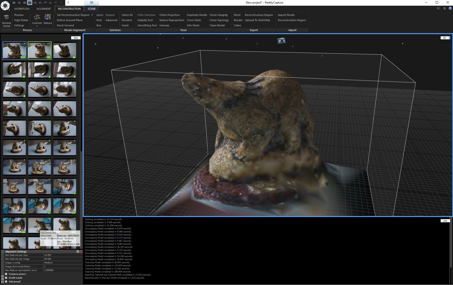 Photogrammetry Testing – Reality Capture [commercial software] – Prof ...