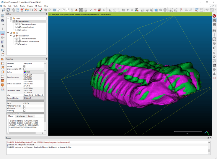 Aligning and merging two halves of a scan: CloudCompare – Prof. Peter L ...